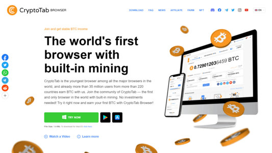 CryptoTab Browser - Earn Bitcoin While Browsing