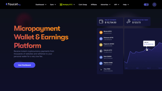 Faucet Pay - Crypto Microwallet & Earning Site