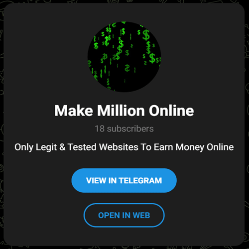 Telegram Channel - Earn Money Online Channel